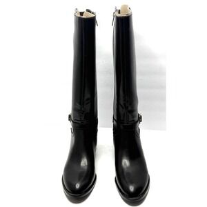 Tommy Hilfiger Women's Mireya Tall Buckle Riding Boot Black Size 10M W/C NWT